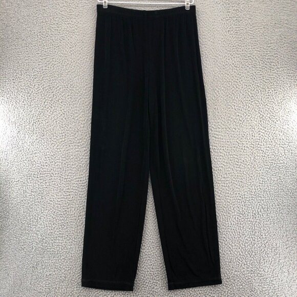 Chico's Pants - Chicos Pants Womens 1 US 8 Black Travelers Pull On Stretch Ankle Straight Leg